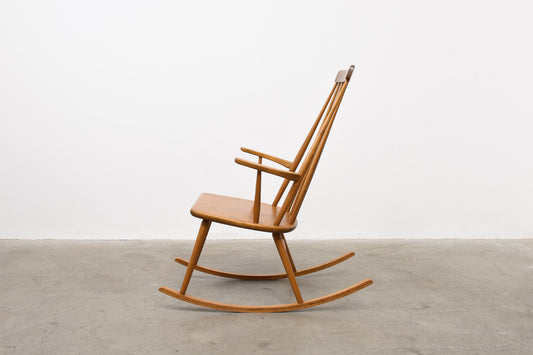 1960s Swedish beech rocking chair