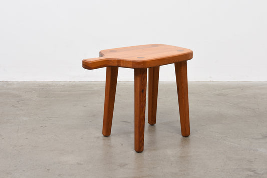 1980s pine milking stool