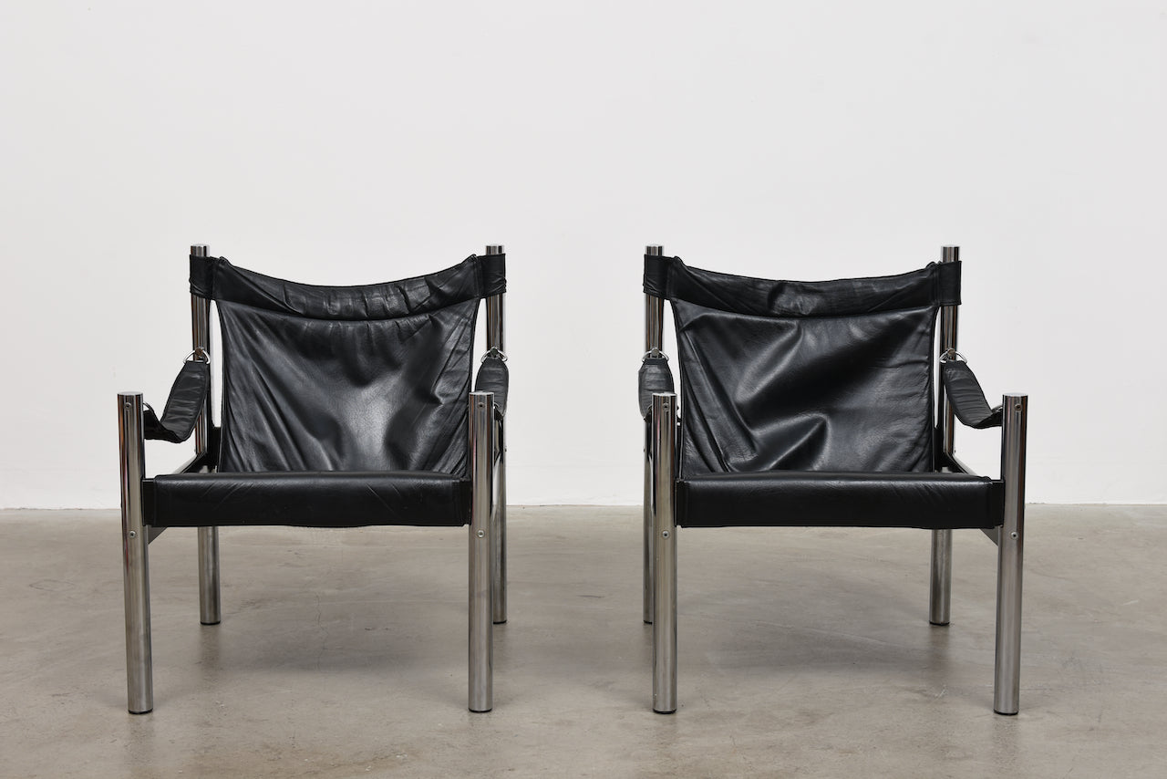 One available: 1980s safari chairs by Börje Johanson