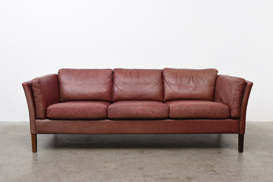 Vintage Danish leather sofa