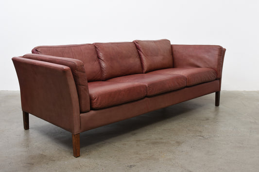 Vintage Danish leather sofa