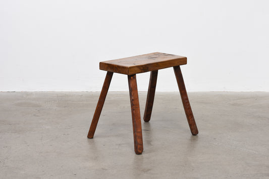 1960s oak milking stool