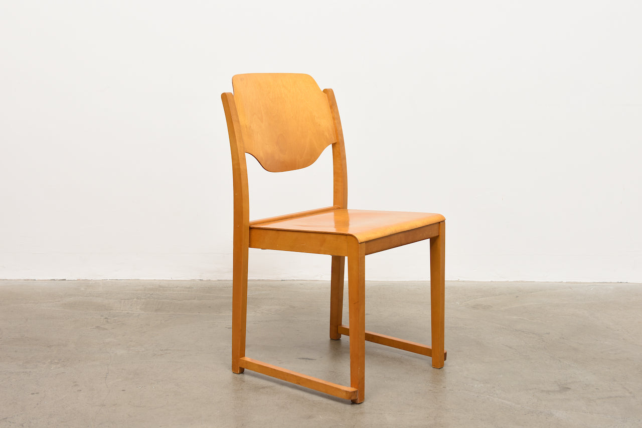 Four available: Stacking birch chairs by Sven Markelius