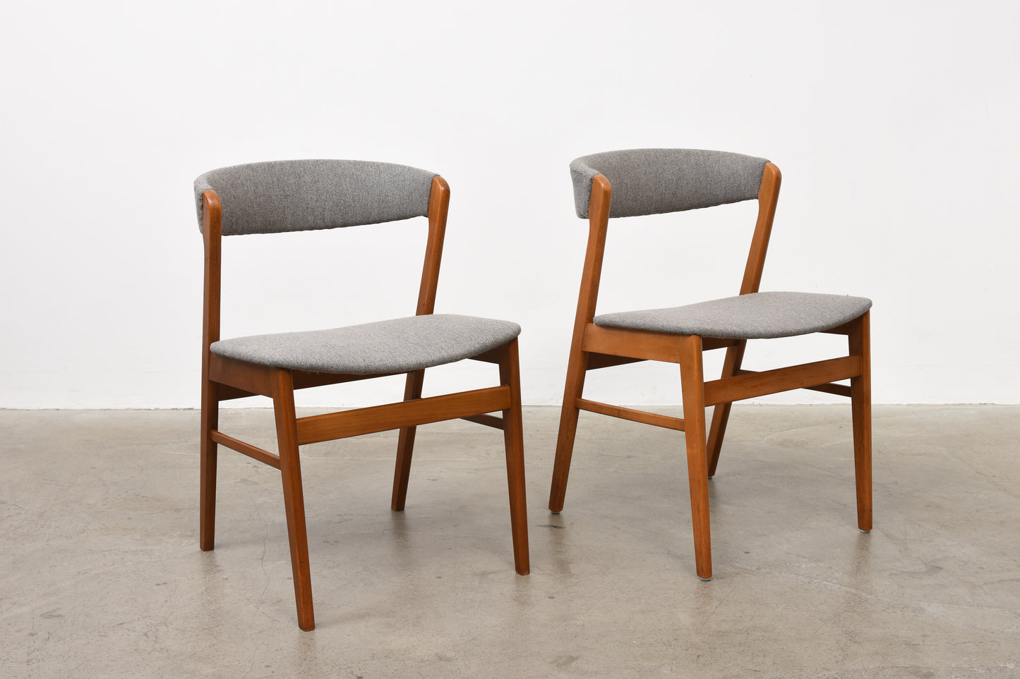 Two available: Beech + wool chairs by Sax Møbler