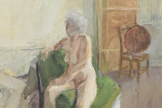 Vintage oil painting on board