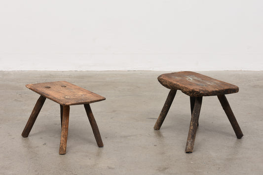 Selection of primitive milking stools