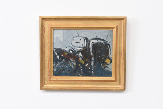 1950s abstract oil painting