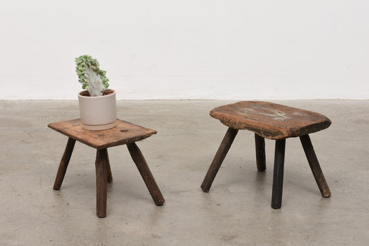 Selection of primitive milking stools