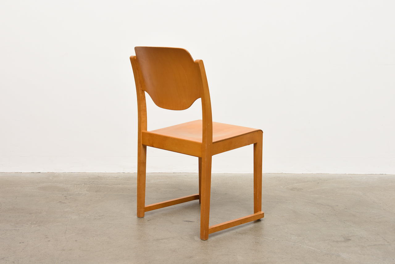 Four available: Stacking birch chairs by Sven Markelius
