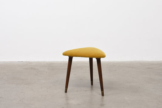 1950s tripod stool in mohair velvet