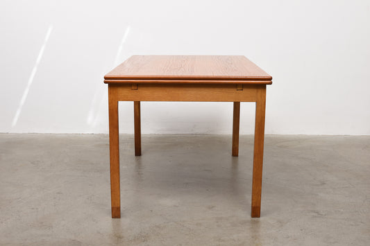 Teak + oak dining table by Børge Mogensen