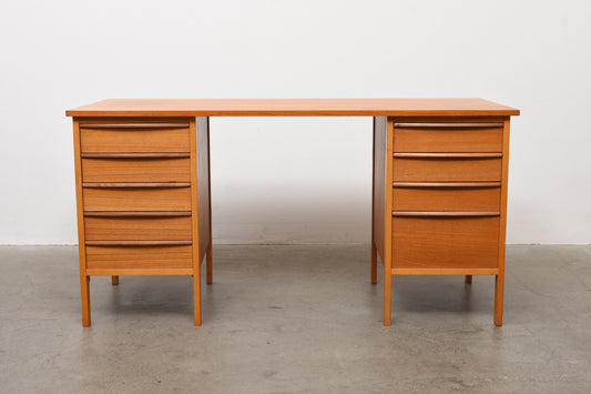 1950s Swedish twin pedestal desk