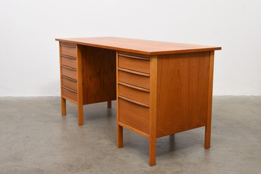 1950s Swedish twin pedestal desk