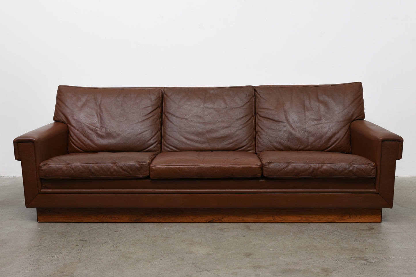 1970s leather three seater
