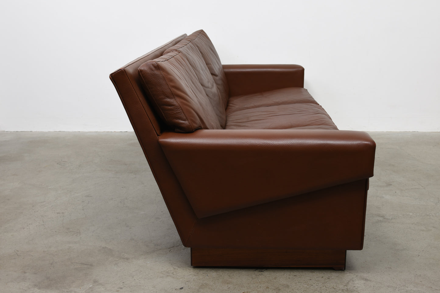 1970s leather three seater
