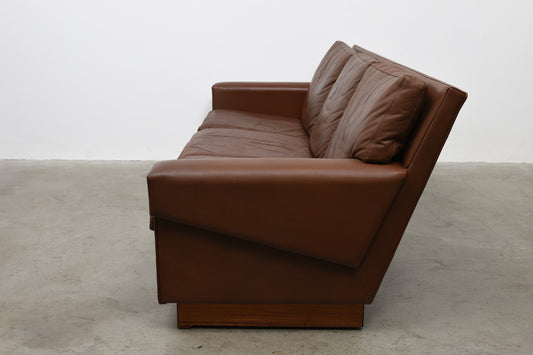 1970s leather three seater