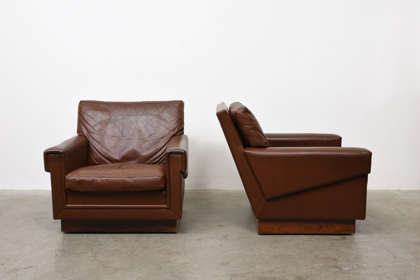Two available: 1970s Danish leather loungers
