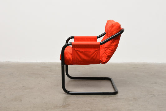 1980s metal sling chair