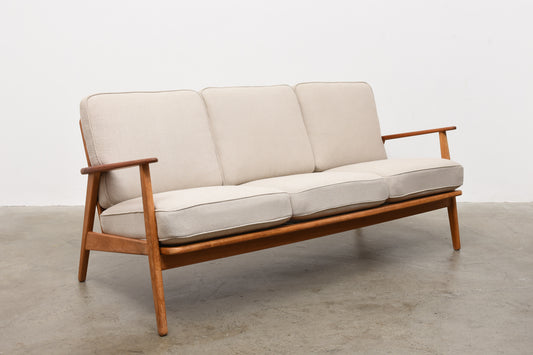 1950s teak + oak three seater