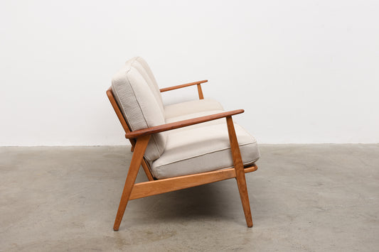1950s teak + oak three seater