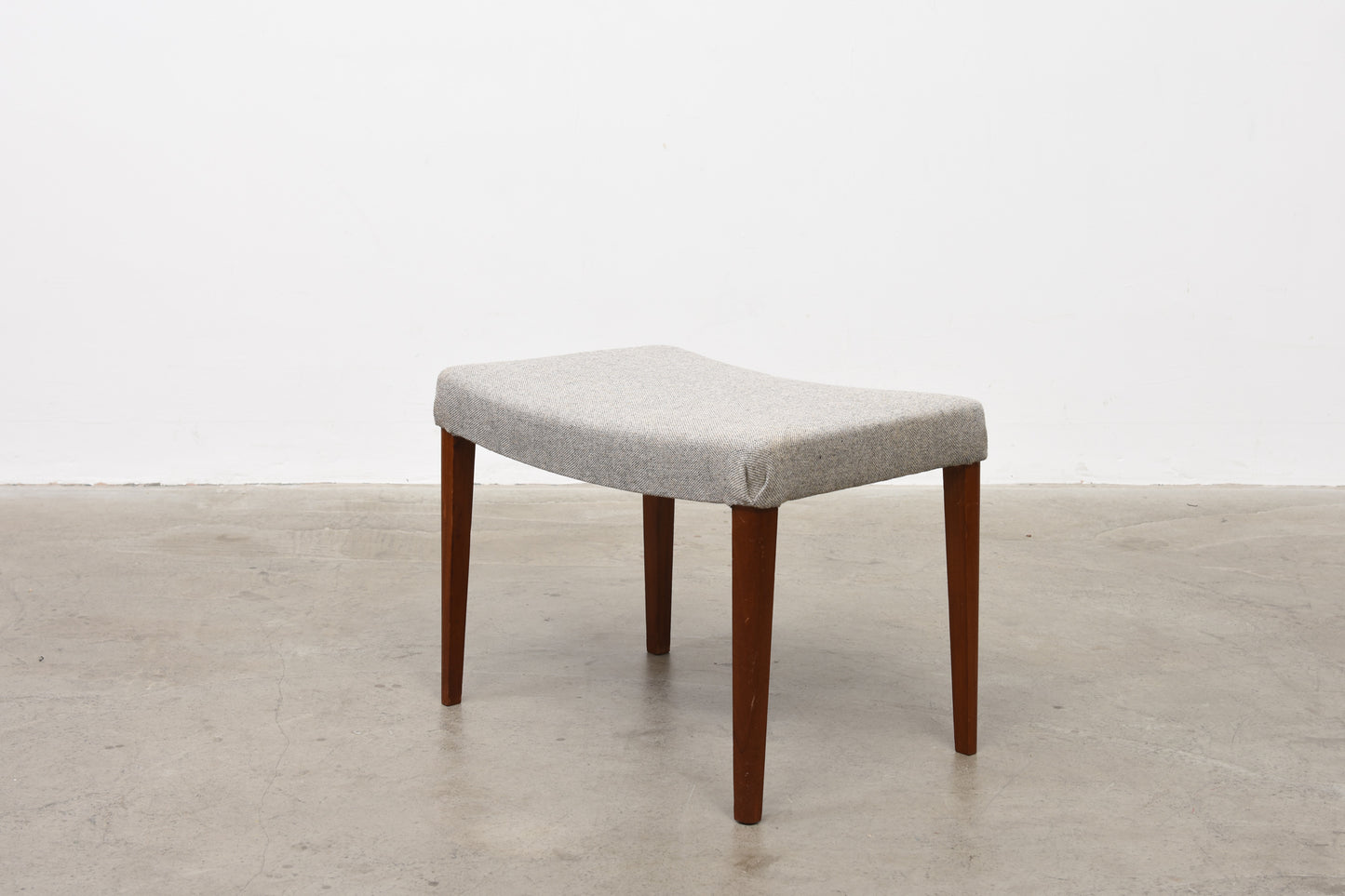 1950s wool + beech foot stool