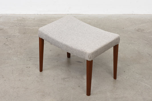 1950s wool + beech foot stool
