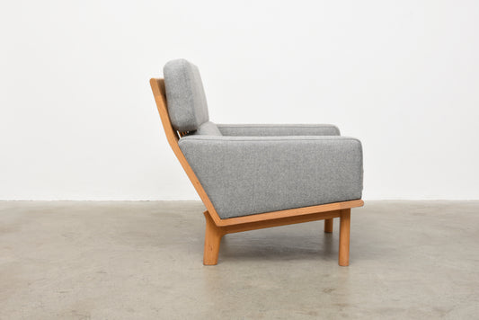 1960s Swedish oak + wool lounger