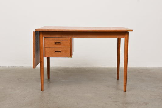 Vintage desk in teak with drop leaf