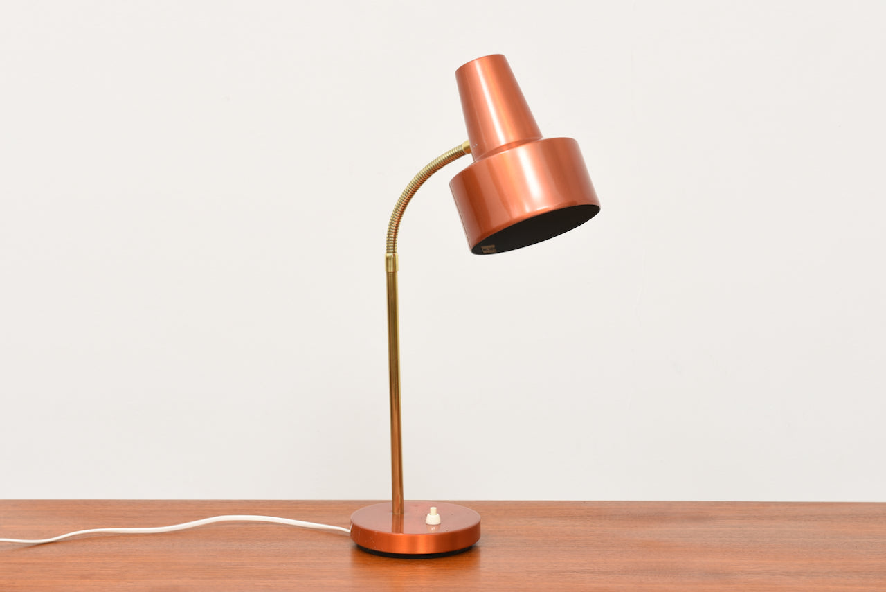 1960s copper table lamp