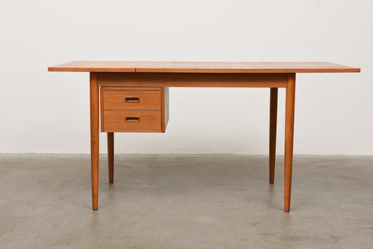 Vintage desk in teak with drop leaf
