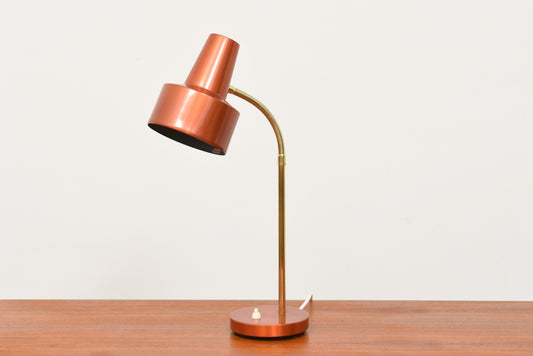 1960s copper table lamp