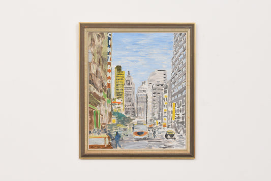 Vintage oil painting of Sao Paolo