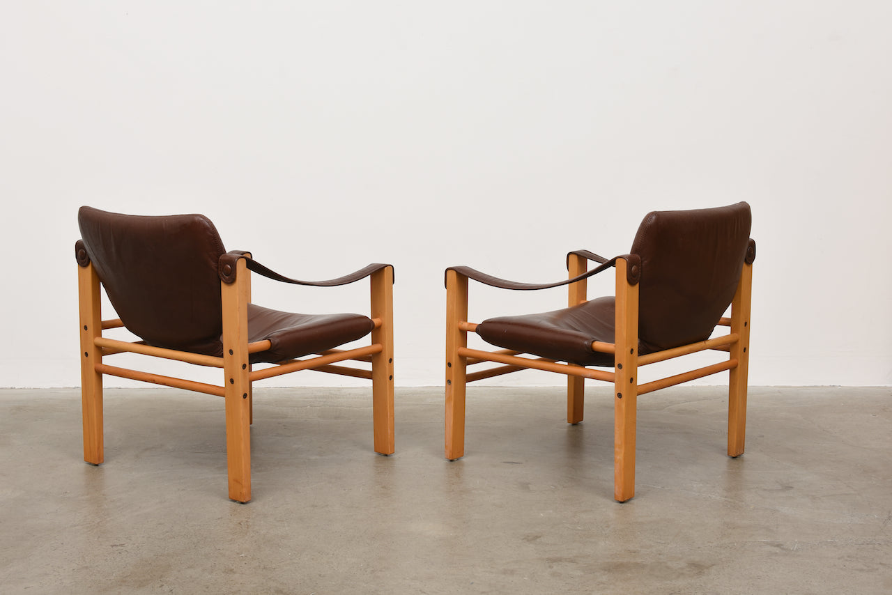 One available: 1980s safari chairs by Skipper Møbler