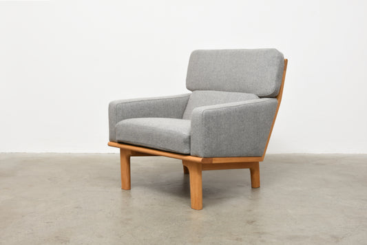 1960s Swedish oak + wool lounger