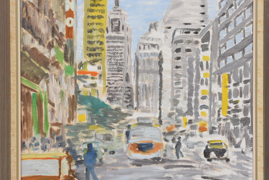 Vintage oil painting of Sao Paolo