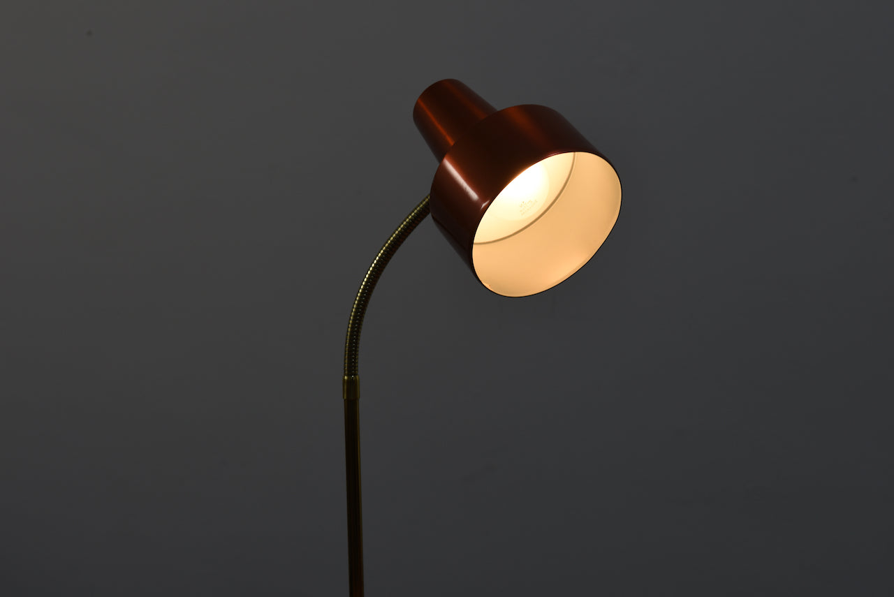 1960s copper table lamp