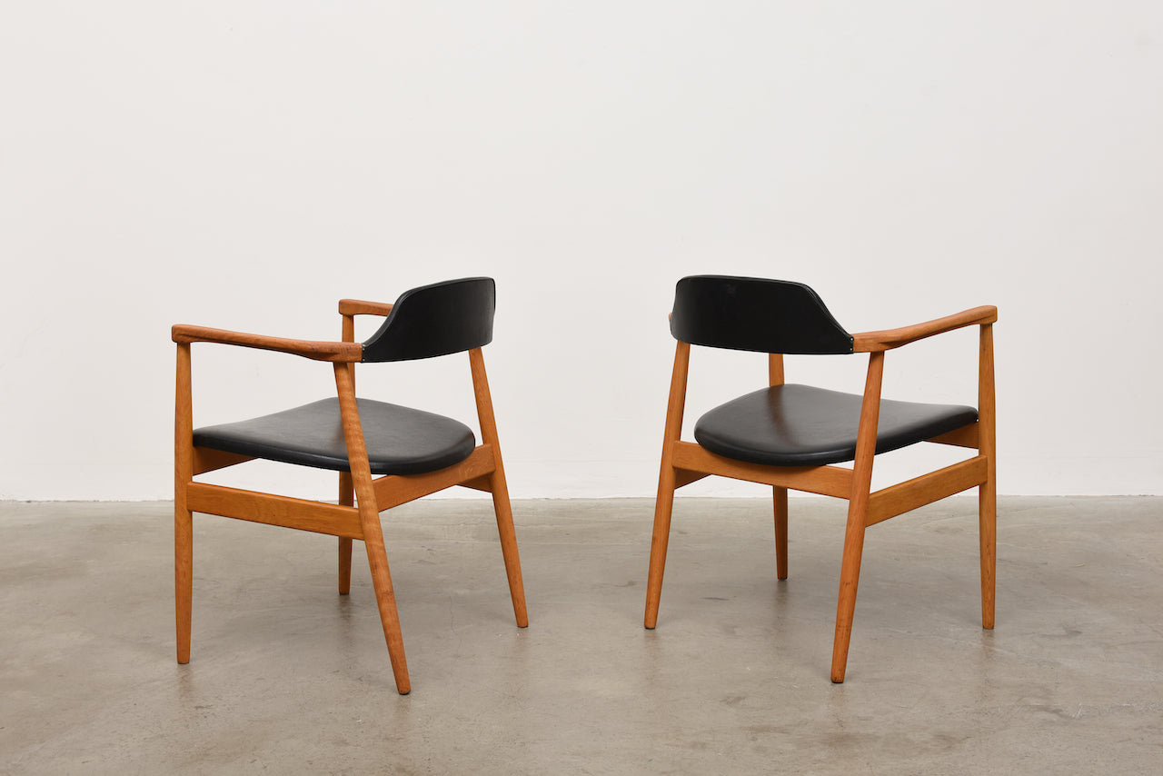 Two available: 1960s Swedish oak armchairs