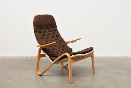 1970s 'Metro' lounger by Sam Larsson - Metallic Brown