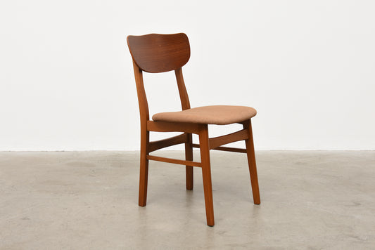 Set of four 1960s teak + beech chairs