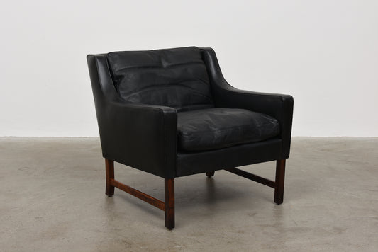 1960s leather lounger by Frederik Kayser