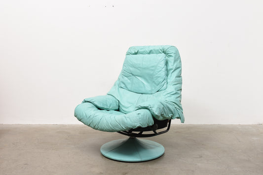 1980s Norwegian leather recliner