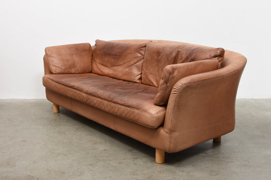 1980s leather sofa by Dux