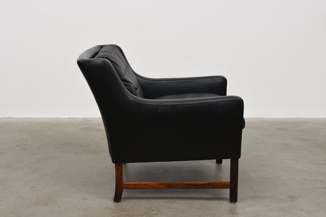 1960s leather lounger by Frederik Kayser