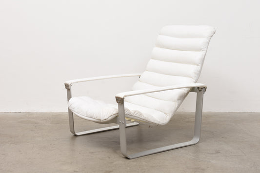 1960s reclining leather lounger by Ilmari Lappalainen