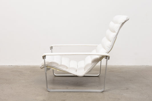1960s reclining leather lounger by Ilmari Lappalainen