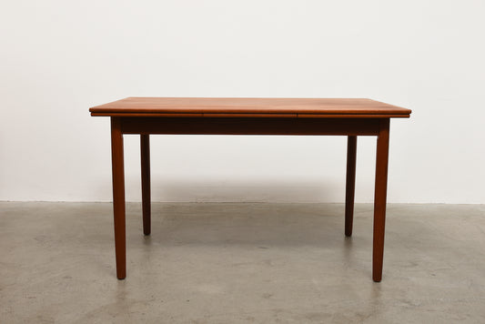 1960s extending dining table in teak - 130L cm