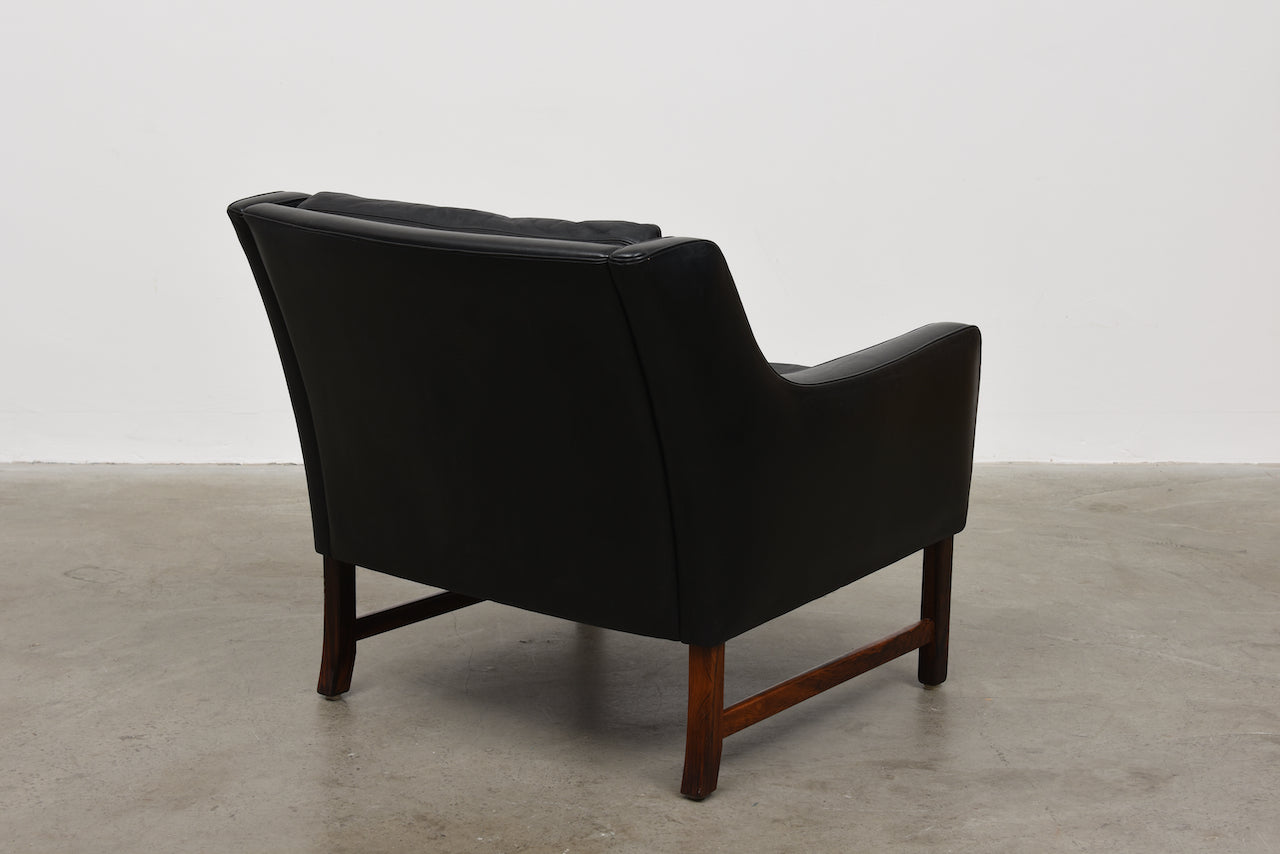 1960s leather lounger by Frederik Kayser