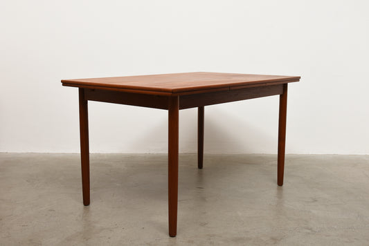 1960s extending dining table in teak - 130L cm