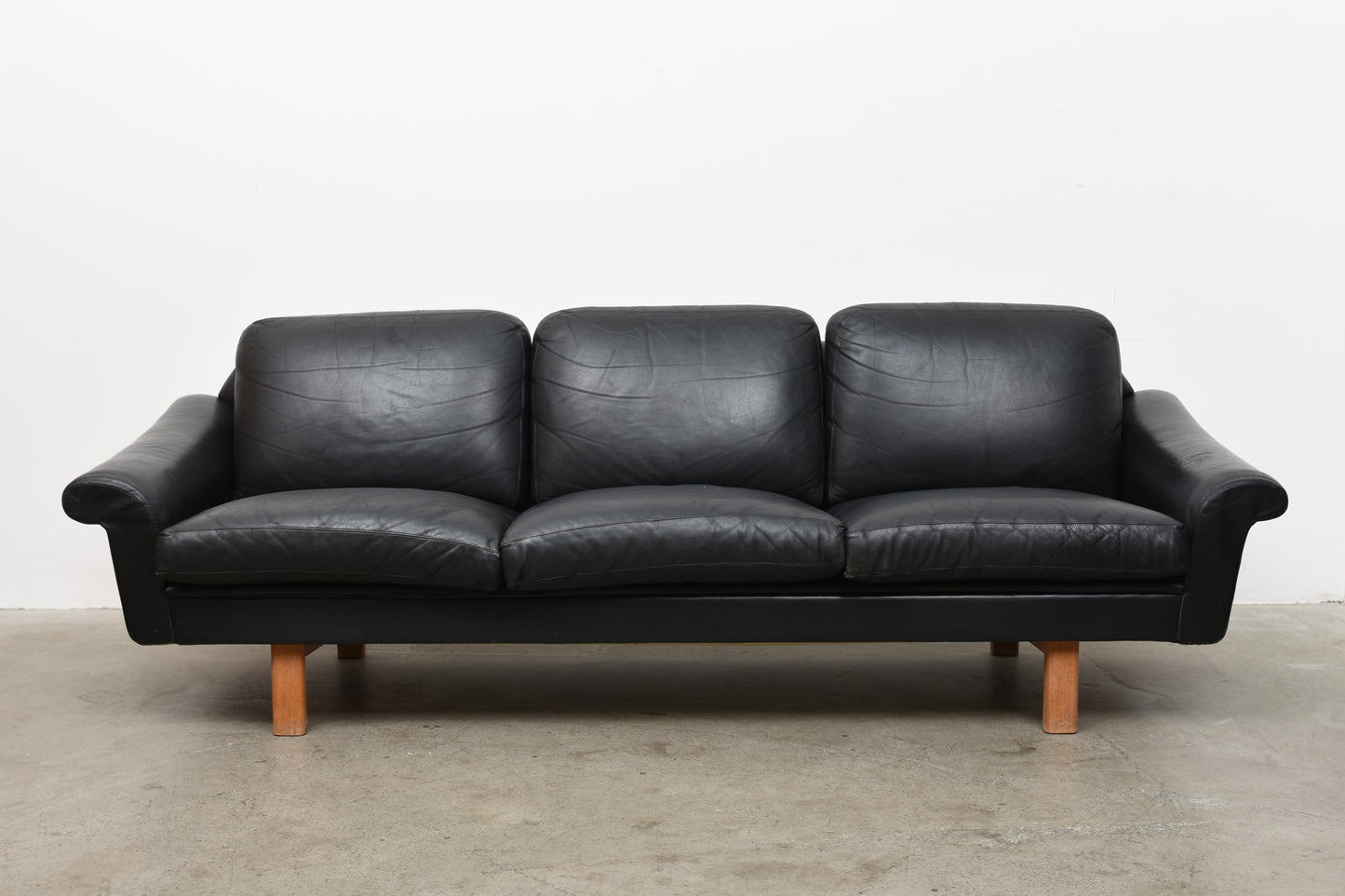 1960s leather three seater