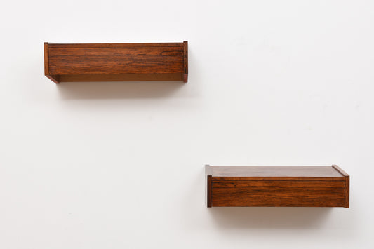Pair of 1960s rosewood floating drawers